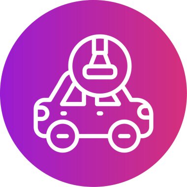 Buharlı Temizleme Hattı Gradyan Çemberi Simgesi, Basit Tasarımlı Vektör Resimleri