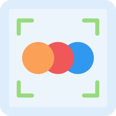 Kamera Yavaş Hareket Düz Simgesi, Basit Tasarımlı Vektör Resimleri