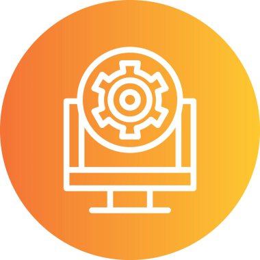 Yazılım Çizgisi Üretimi Gradyan Çember Simgesi, Basit Tasarımlı Vektör Resimleri