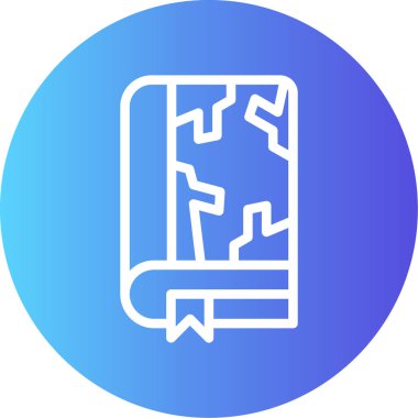 Eğitim Çizgisi Gradyan Çemberi Simgesi, Basit Tasarımlı Vektör Resimleri