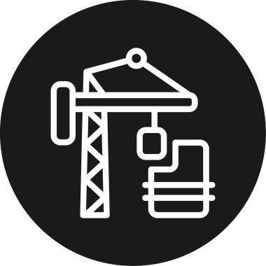 Kentsel Gelişim Çizgisi Çemberi BG Simgesi, Basit Tasarımlı Vektör Resimleri