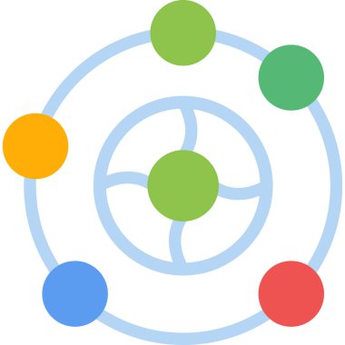 Kara Delik Düz Simgesi, Basit Tasarımlı Vektör Resimleri