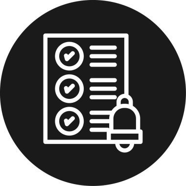 Görev Anımsatıcı Satırı Çemberi BG Simgesi, Basit Tasarımlı Vektör Resimleri