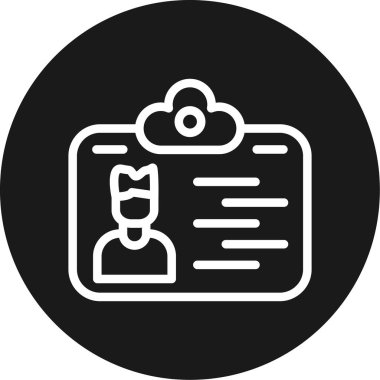 Kimlik Çizgisi Çemberi BG Simgesi, Basit Tasarımlı Vektör Resimleri