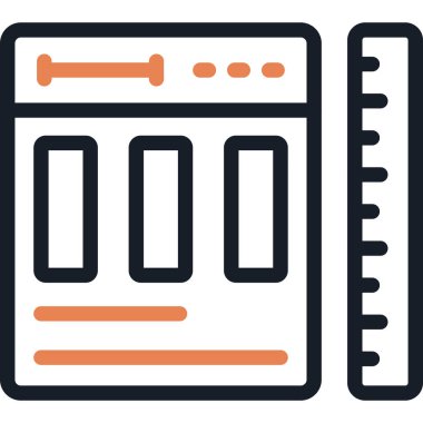 UX Tasarım Satırı Simgesi, Basit Tasarımlı Vektör Resimleri