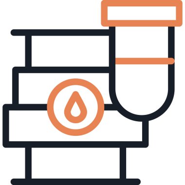 Yağ Testi Satırı Simge Ögesi, Basit Tasarımlı Vektör Resimleri