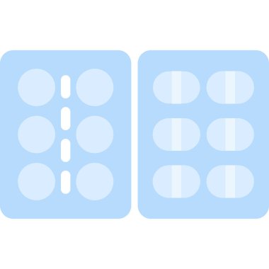 Medicine Düz Simge, Basit Tasarımlı Vektör İllüstrasyonu