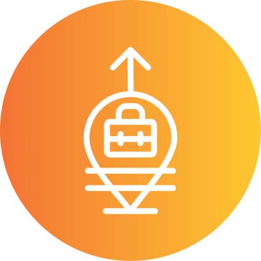 İş Genişleme Çizgisi Gradyan Çemberi Simgesi, Basit Tasarımlı Vektör Resimleri