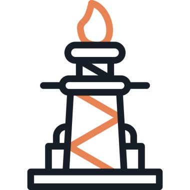 Yağ Aracı Çizgisi Simgesi, Basit Tasarımlı Vektör Resimleri