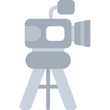 Tripod Düz Simge, Basit Tasarımlı Vektör Resimleri