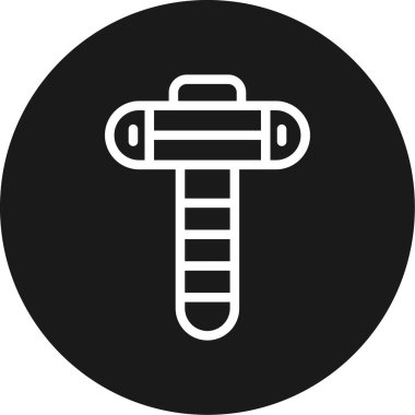 Pençe Çekiç Çizgisi Çemberi BG Simgesi, Basit Tasarımlı Vektör Resimleri