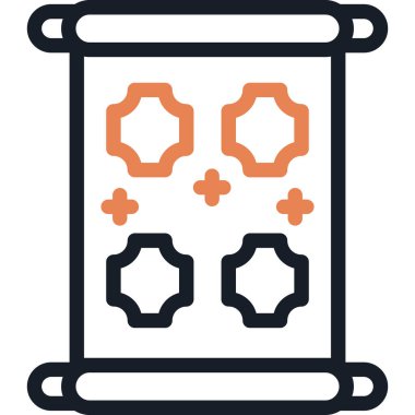 Yeni Yıl Çiftleri Satırı Simge Teslim Çizgisi, Basit Tasarımlı Vektör İllüstrasyonu