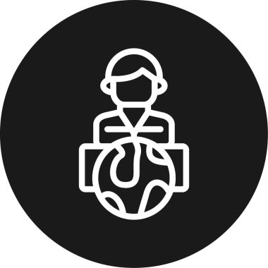 Haber Masası Çemberi BG Simgesi, Basit Tasarımlı Vektör Resimleri