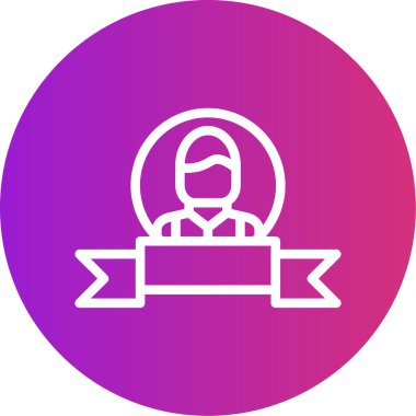 Kişisel Marka Çizgisi Gradyan Çemberi Simgesi, Basit Tasarımlı Vektör Resimleri