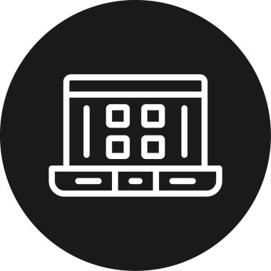 UI Desenleri Çizgisi Çemberi BG Simgesi, Basit Tasarımlı Vektör Resimleri