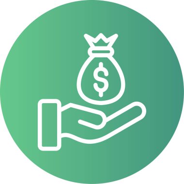 Yatırım Çizgisi Gradyan Çemberi Simgesi, Basit Tasarımlı Vektör Resimleri