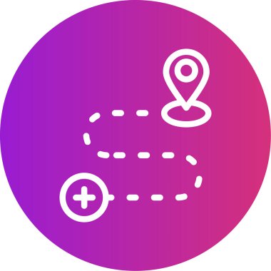 Stratejik Yol Haritası Gradyan Çemberi Simgesi, Basit Tasarımlı Vektör Resimleri