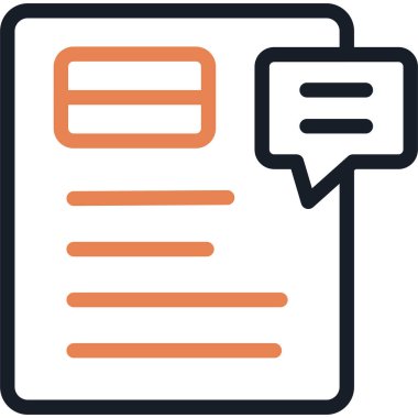 Haber Günlüğü Satırı Simgesi, Basit Tasarımlı Vektör Resimleri