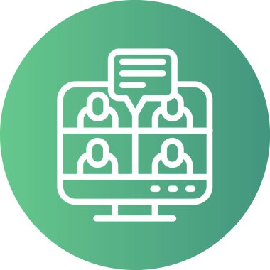 Dijital Çalışma Alanı Çizgisi Gradyan Çemberi Simgesi, Basit Tasarımlı Vektör Resimleri