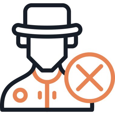 Satır Reddetme Simgesi, Basit Tasarımlı Vektör Resimleri