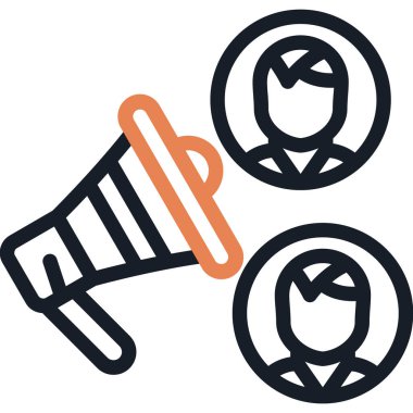 Hissedar Avukatlık Satırı Simge Ögesi, Basit Tasarımlı Vektör İllüstrasyonu