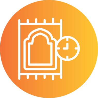 Dua Zaman Çizgisi Gradyan Çemberi Simgesi, Basit Tasarımlı Vektör Resimleri