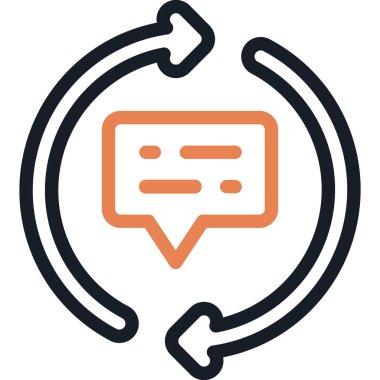 Geribildirim Satırı Simge Ögesi, Basit Tasarımlı Vektör Resimleri