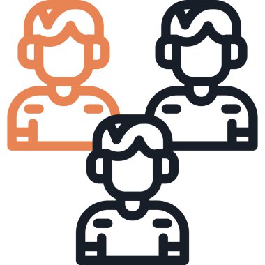 Takım Katkı Satırı Simgesi, Basit Tasarımlı Vektör İllüstrasyonu