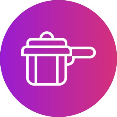 Basınç Pişirme Hattı Gradyan Çemberi Simgesi, Basit Tasarımlı Vektör Resimleri