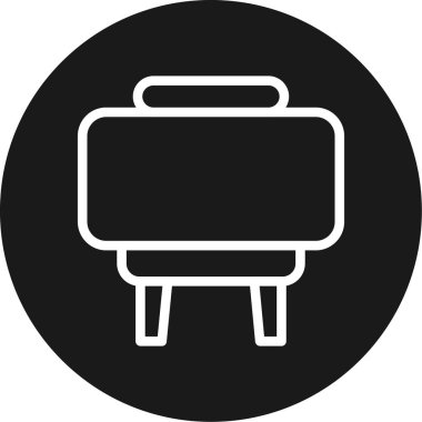 Osmanlı Çizgisi Çemberi BG Simgesi, Basit Tasarımlı Vektör Resimleri