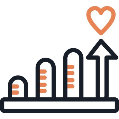 Sosyal Medya Eğilimleri Çizgisi Simge, Basit Tasarımlı Vektör İllüstrasyonu