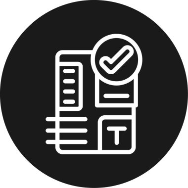 Medya Brifing Satırı Çemberi BG Simgesi, Basit Tasarımlı Vektör Resimleri