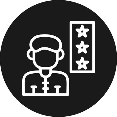 Bölüm Satırı Çemberi BG Simgesi, Basit Tasarımlı Vektör Resmini Gözden Geçir