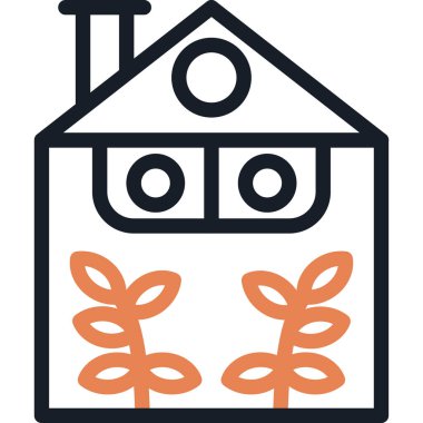 Bitki Yetiştirme Çizgisi Simgesi, Basit Tasarımlı Vektör İllüstrasyonu