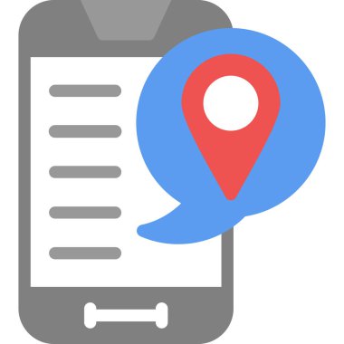 Pin Düz Simgesi, Basit Tasarımlı Vektör Resimleri