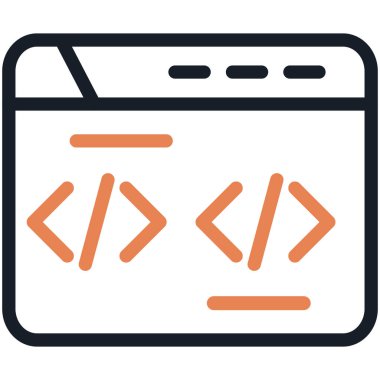 Meta Etiketleri Satırı Simge Ögesi, Basit Tasarımlı Vektör İllüstrasyonu