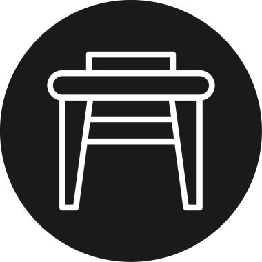 Yan Tablo Çizgisi Çemberi BG Simgesi, Basit Tasarımlı Vektör Resimleri