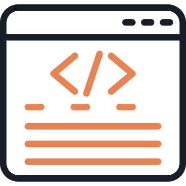 Kod Sınıfı Satır Simgesi, Basit Tasarımlı Vektör Resimleri