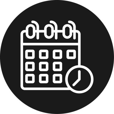 Sınıf Çizelgesi Çemberi BG Simgesi, Basit Tasarımlı Vektör Resimleri