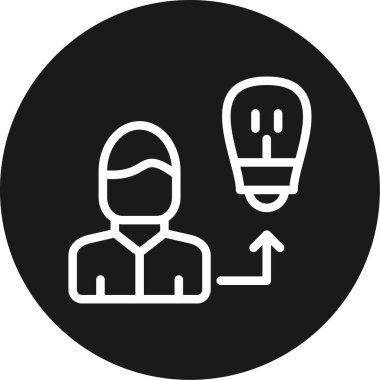 Bilgi Paylaşımı Satır Çemberi BG Simgesi, Basit Tasarımla Vektör Resimleri