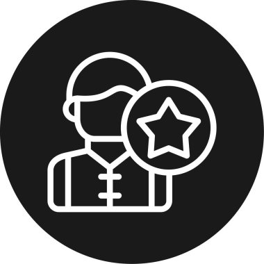 Satır Çemberi BG Simgesi, Vektör İllüzyonu Basit Tasarım