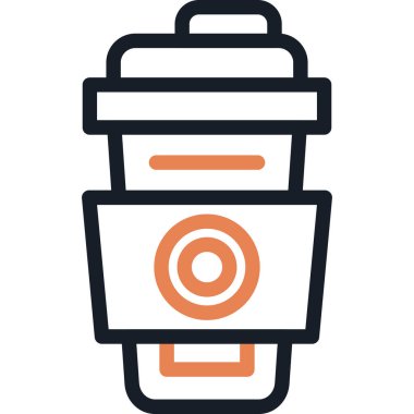 Kahve Dükkanı Tezgahı Simgesi, Basit Tasarımlı Vektör İllüzyonu