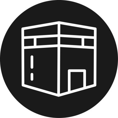 Kabe Çizgisi Çemberi BG Simgesi, Basit Tasarımlı Vektör Resimleri