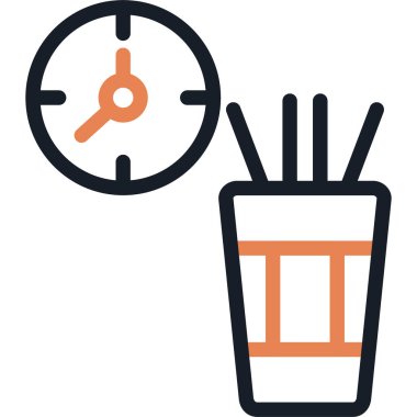 Öğleden Sonra Atıştırmalığı Simgesi, Basit Tasarımlı Vektör Resimleri