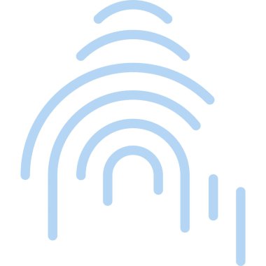 Dijital Kimlik Düz Simgesi, Basit Tasarımlı Vektör İllüstrasyonu