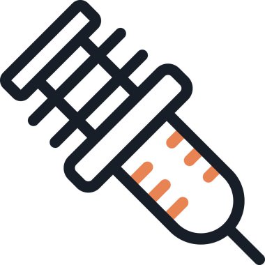 Hastane Enjeksiyon Hattı Simgesi, Basit Tasarımlı Vektör Resimleri