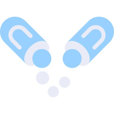 Vitaminler ve Mineraller Düz Simge, Basit Tasarımlı Vektör Resimleri