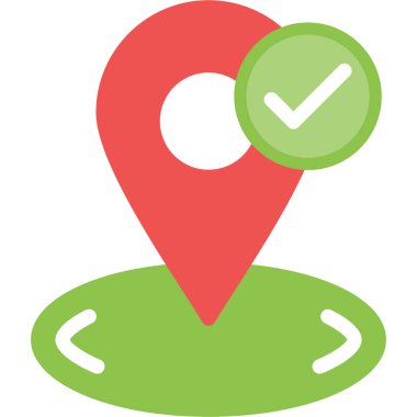 İzleme Sistemi Düz Simgesi, Basit Tasarımlı Vektör Resimleri