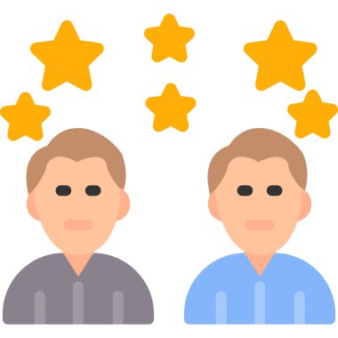 Arkadaşlık Kutlaması Düz Simgesi, Basit Tasarımlı Vektör İllüstrasyonu