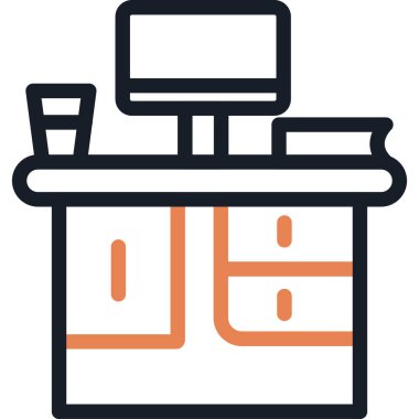 Masa Satırı Simgesi, Basit Tasarımlı Vektör Resimleri